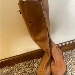 Sam Edelman Tan Leather Moto Boots